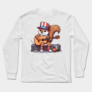 A Whimsical Tribute to American Culture in Cartoon Style T-Shirt Long Sleeve T-Shirt